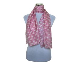 Premium and Soft Quality Printed Scarf 100% Tabby Silk Lightweight MSL204