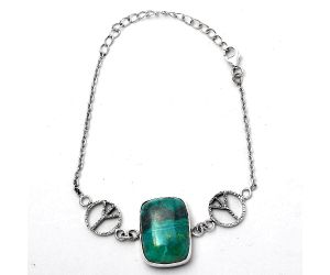 Piece - Natural Azurite Chrysocolla Bracelet SDB1866 B-1005, 15x21 mm