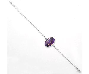 Copper Purple Turquoise - Arizona Bracelet SDB2751 B-1023, 15x24 mm