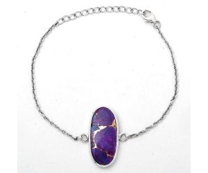 Copper Purple Turquoise - Arizona Bracelet SDB2783 B-1023, 12x26 mm