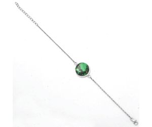 Natural Green Matrix Turquoise Bracelet SDB2803 B-1023, 17x17 mm