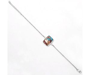 Multi Copper Turquoise - Arizona Bracelet SDB2812 B-1023, 13x18 mm
