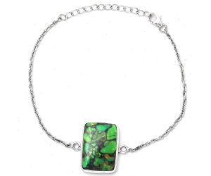 Natural Green Matrix Turquoise Bracelet SDB2930 B-1023, 14x20 mm