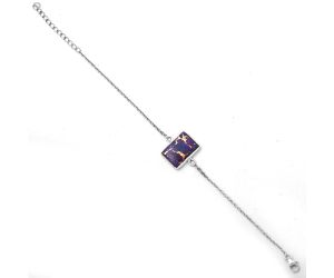Copper Purple Turquoise - Arizona Bracelet SDB2932 B-1023, 12x18 mm