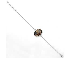 Natural Copper Abalone Shell Bracelet SDB2954 B-1023, 16x22 mm