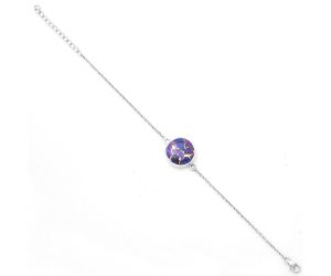 Copper Purple Turquoise - Arizona Bracelet SDB2989 B-1023, 15x15 mm