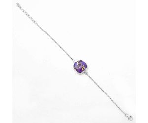Copper Purple Turquoise - Arizona Bracelet SDB3007 B-1023, 15x15 mm