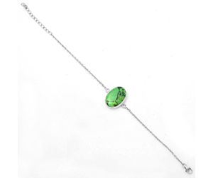 Natural Green Matrix Turquoise Bracelet SDB3061 B-1023, 14x21 mm