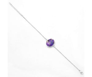 Copper Purple Turquoise - Arizona Bracelet SDB3073 B-1023, 15x17 mm