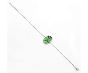 Natural Green Matrix Turquoise Bracelet SDB3083 B-1023, 14x21 mm