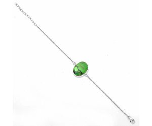 Natural Green Matrix Turquoise Bracelet SDB3214 B-1023, 15x20 mm