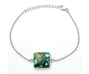 Natural Green Matrix Turquoise Bracelet SDB3218 B-1023, 16x16 mm