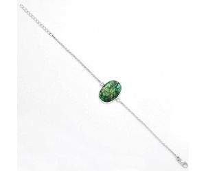 Natural Green Matrix Turquoise Bracelet SDB3411 B-1023, 16x22 mm