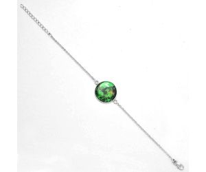 Natural Green Matrix Turquoise Bracelet SDB3522 B-1023, 20x20 mm