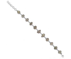 Natural Gray Moonstone Bracelet SDB3534 B-1001, 6x11 mm