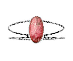 Pink Thulite - Norway Cuff Bangle Bracelet SDB4290 B-1014, 14x26 mm
