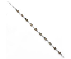 Gray Moonstone Bracelet SDB4551 B-1001, 7x11 mm