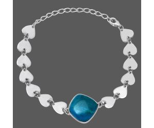 Valentine Gift Heart - Azurite Chrysocolla Bracelet SDB4718 B-1044, 18x18 mm