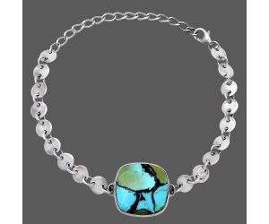 Lucky Charm Tibetan Turquoise Bracelet SDB4756 B-1044, 17x17 mm