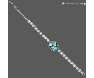 Lucky Charm Tibetan Turquoise Bracelet SDB4756 B-1044, 17x17 mm