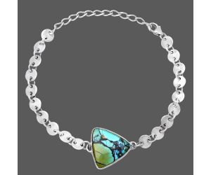 Lucky Charm Tibetan Turquoise Bracelet SDB4764 B-1044, 17x18 mm
