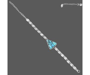 Lucky Charm Tibetan Turquoise Bracelet SDB4798 B-1044, 18x20 mm