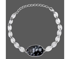Snow Flake Obsidian Bracelet SDB4804 B-1044, 14x22 mm