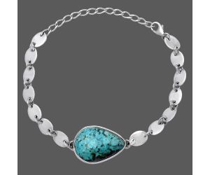 Natural Turquoise Morenci Mine Bracelet SDB4812 B-1044, 15x22 mm