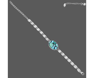 Lucky Charm Tibetan Turquoise Bracelet SDB4816 B-1044, 15x20 mm