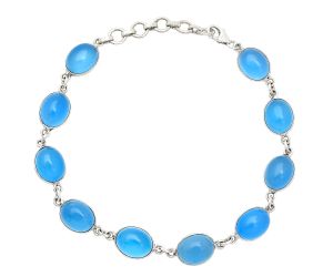 Blue Chalcedony Bracelet SDB4898 B-1001, 8x10 mm