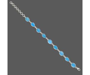 Blue Chalcedony Bracelet SDB4901 B-1001, 8x10 mm