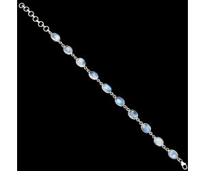 Rainbow Moonstone Bracelet SDB4935 B-1001, 7x9 mm