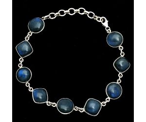 Blue Fire Labradorite Bracelet SDB4938 B-1001, 10x10 mm