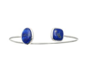 Lapis Lazuli Cuff Bangle Bracelet SDB4948 B-1004, 10x15 mm