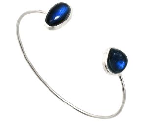 Blue Fire Labradorite Cuff Bangle Bracelet SDB4998 B-1004, 10x16 mm