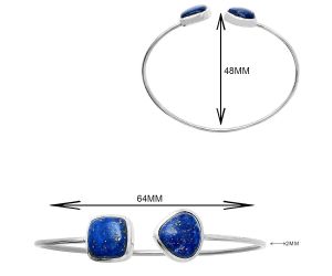 Lapis Lazuli Cuff Bangle Bracelet SDB5101 B-1004, 12x13 mm
