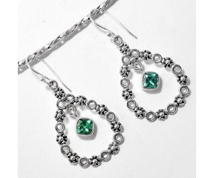 Lab Created Green Sapphire Earrings SDE18166 E-1175, 6x6 mm