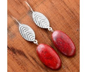 Feather - Sonora Sunrise - Cuprite Blood Earrings SDE32520 E-1203, 12x21 mm