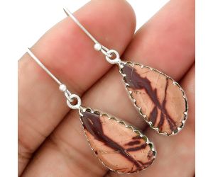 Natural Indian Paint Gemstone Earrings SDE34682 E-1113, 11x21 mm