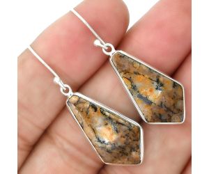 Natural Amethyst Sage Agate - Nevada Earrings SDE36070 E-1001, 13x25 mm