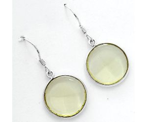 Natural Lemon Quartz Earrings SDE36395 E-1005, 16x16 mm