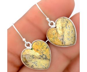 Valentine Gift Heart Amethyst Sage Agate - Nevada Earrings SDE36710 E-1022, 16x16 mm