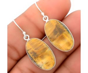 Natural Tiger Bee Earrings SDE36872 E-1001, 12x21 mm