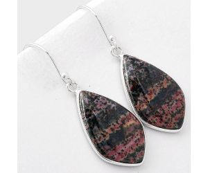 Natural Blood Stone - India Earrings SDE41443 E-1001, 14x23 mm