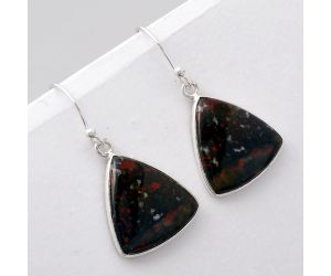 Natural Blood Stone - India Earrings SDE42832 E-1001, 17x18 mm