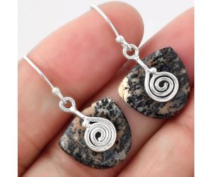 Spiral - Amethyst Sage Agate - Nevada Earrings SDE44118 E-1137, 15x16 mm