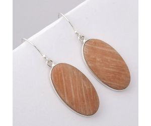 Natural Orange Amazonite Earrings SDE45671 E-1001, 15x27 mm