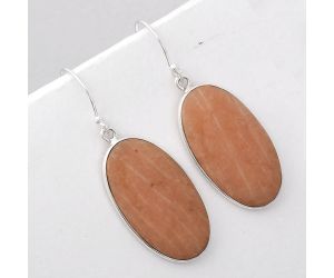 Natural Orange Amazonite Earrings SDE45690 E-1001, 14x28 mm