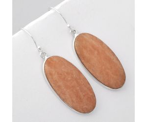 Natural Orange Amazonite Earrings SDE45777 E-1001, 15x31 mm