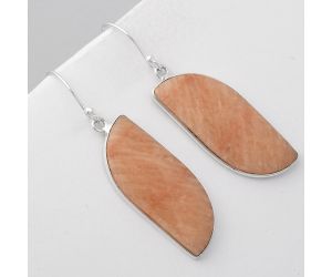 Natural Orange Amazonite Earrings SDE45906 E-1001, 13x32 mm
